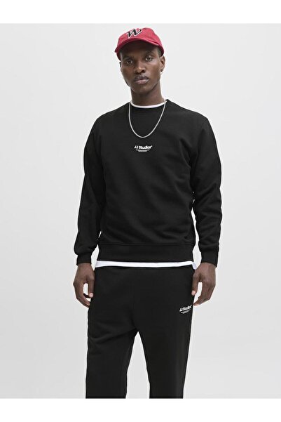 Jack & Jones 12278791 Jjesoho Sweat Black Men's Sweatshirt
