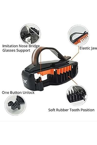 Generic Sunglasses Universal Clip Holder Black Orange – Car Sun Visor Glasses Organizer for All Vehicles