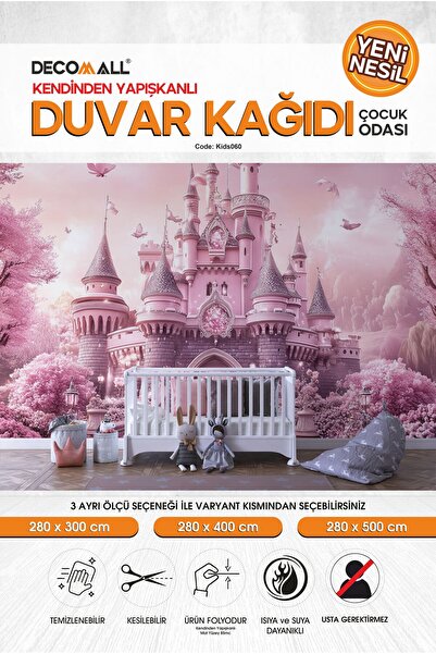 DECOMALL kids060 Yeni Nesil Kendinden Yapışkanlı Çocuk Odası Duvar Kağıdı Duv...