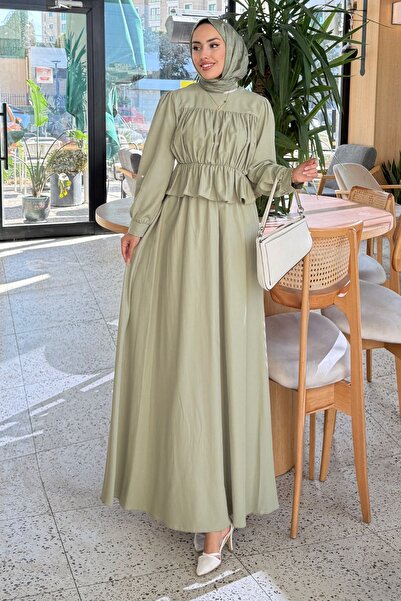 Tesettür Diyarı Gathered Detailed Skirt Shirt Hijab Suit