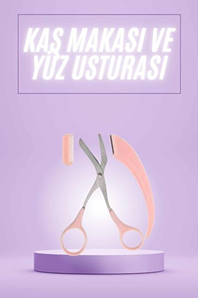 FrereConception Scalloped Eyebrow Scissors and Razor Set Eyebrow Trimming Scissors Eyebrow Mustache Removal Tool