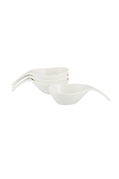 Dania Libbey Set of 6 Porcelain White Serving Plates