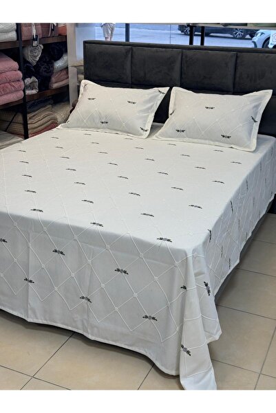 BERRY Karaca Pearl Embroidered Pique Set 260/260 cm Grayflower