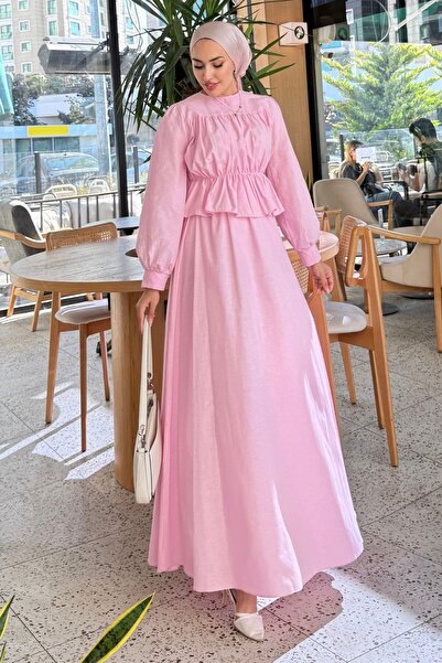 Tesettür Diyarı Gathered Detailed Skirt Shirt Hijab Suit
