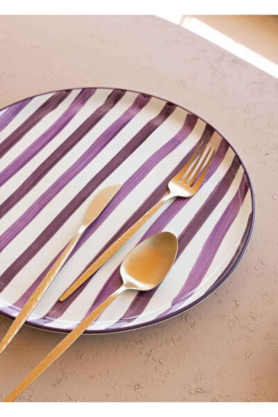 The Mia Joy Servis Tabağı Mor 30 cm
