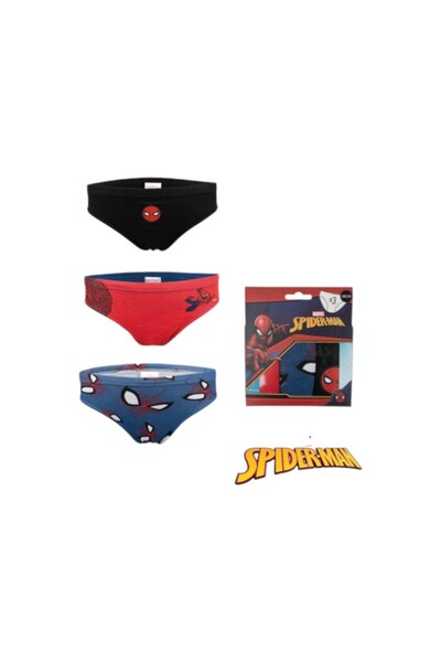 SPIDERMAN Set 3 chiloti pentru baieti, 100 % bumbac, multicolor, Marvel,