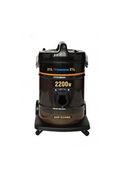 WINNER برميل مكنسة كهربائية سعة 21 لترًا وقوة 2200 واط - بني غامق - (WYDE2200W)
