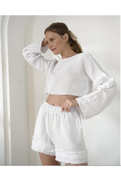 Perky Moth طقم شورت نسائي من الموسلين قابل للتنفس مصنوع من القطن بنسبة 100% –...