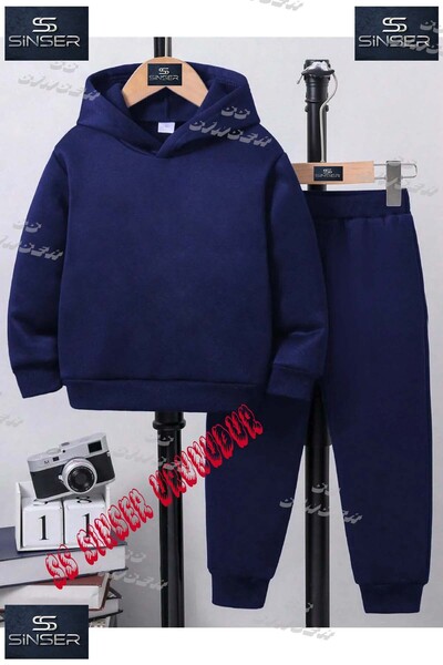 SS SİNSER Children's Unisex "Kislik Simple Model" Special Printed Hooded Trac...