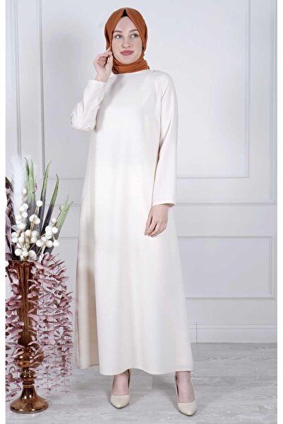 White Corner Dress 1106 Beige