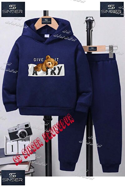 SS SİNSER Set de trening cu hanorac cu imprimeu special pentru copii, unisex,...