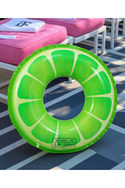 Fab N Funky Fruit Swimming Ring Kiwi, Fun Design, Durable Material, 3 Years+, 50 cm (Outer) - Green