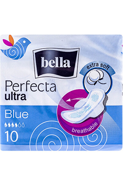 OEM Bella Perfecta Ultra Blue 4 drops menstrual pads with wings 10 pcs