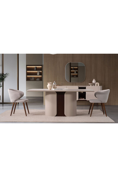 CaddeYıldız Luzzi Yemek Masası Takımı - Bej