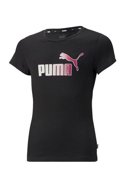 Puma تي شيرت بشعار ESS+ Bleach - أسود