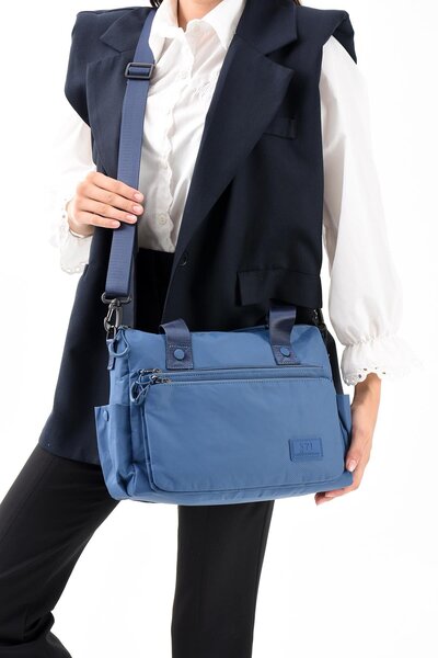 571 Collections Çanta Ultra Light Stylish and Waterproof Medium Shoulder, Handbag Blue Model: (571-13-9L)