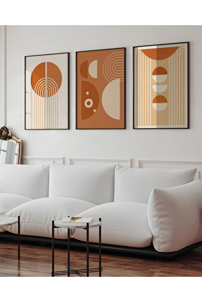 woodsia Set de pictură din lemn MDF cu aspect cadru 3 piese UCMD SET1151