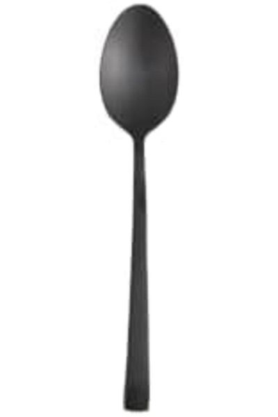 LiderGlobal . Quantum Matte Black Coffee Spoon 14 cm 6 Pieces 903970