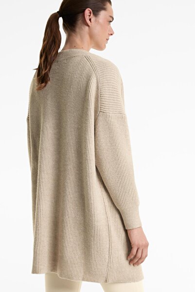 Oysho Long rib knit cardigan