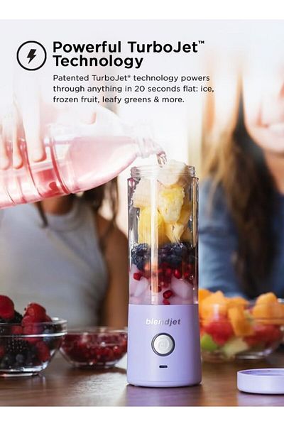 BLENDJET Portable Blender World Most Powerful Compact 16Oz Blender, 6 Stainless Steel Blades,-Pink
