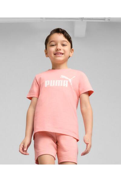 Puma تي شيرت قطني بشعار Ess رقم 1 - أبيض