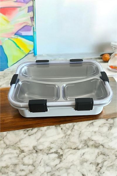 LeesHome Lunch Box Stainless Steel Food Transport Container 1 Lt