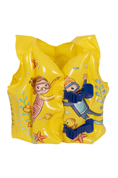 Fab N Funky Kids Swim Vest, Underwater Theme, Secure Fit, Lightweight Design, 2 to 6 Years - Yellow