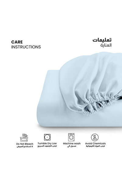 COTTON HOME Supersoft 1 Piece Fitted Sheet 90x190+20cm,Single Size Bed sheet Deep Pocket Design for a Secure Fit