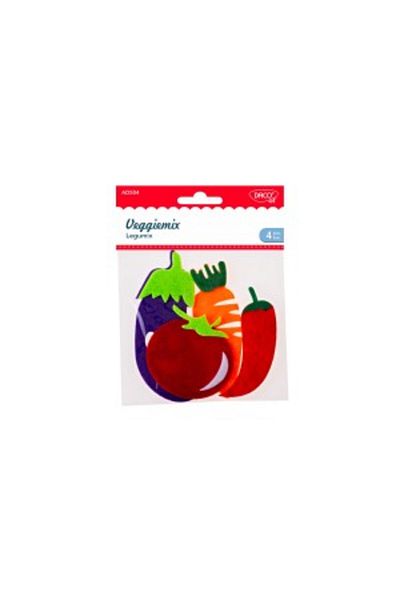 daço Craft Accessory Veggie Mix, Color Multicolor, Material Felt, 4 pcs/Set