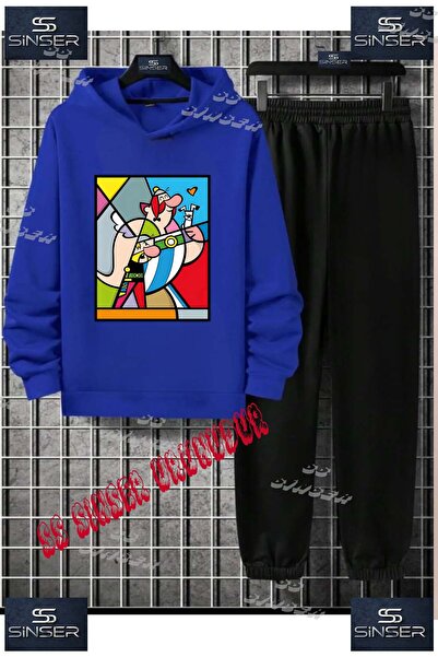 SS SİNSER Παιδικό Unisex Σετ Φόρμας με Κουκούλα με Ειδική Στάμπα "ASTERIKS OB...