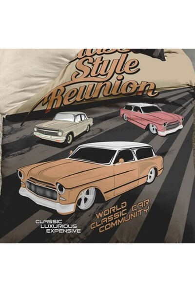 Favourite Vivert Light Brown Multicolor Print Baby Comforter Set Single, Double 4 Piece Set