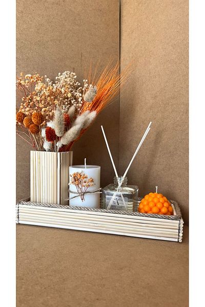 Home Room Scented Candle Set with Stick Tray