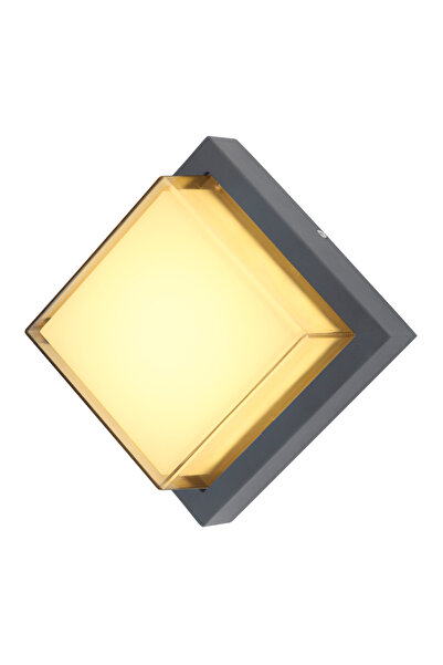 edc Aplica Cu Led Negru IP65 Exterior 12W Lumina Calda