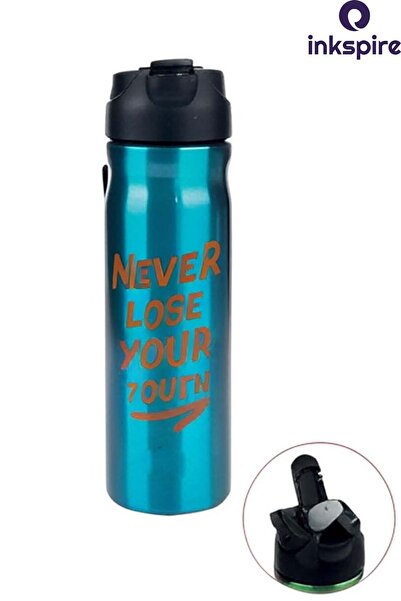 inkspire Motivational Written Steel Flask 500 ml Water Leak Proof Steel Water Bottle with Straw Does Not Smell Student Water Bottle
