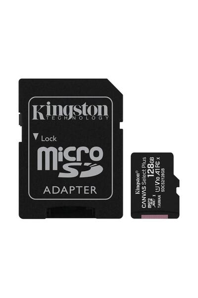 Kingston 128Gb Canvas Select Plus Gen3 Micro Sdxc 100Mb/S A1 Memory Card, Sdcs3/128Gb