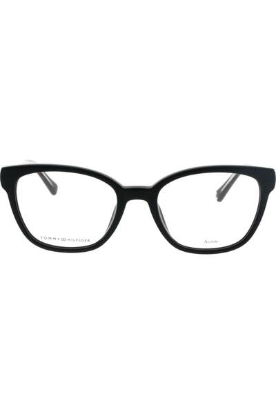 Tommy Hilfiger Women's Tommy Hilfiger TH1840 807 Eyeglass Frames, Plastic, Black, 54 mm
