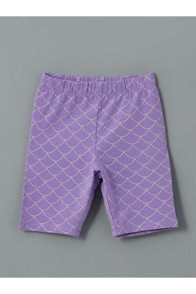 LC Waikiki Colanți scurți pentru fete cu imprimeu cu talie elastică, sezon nou