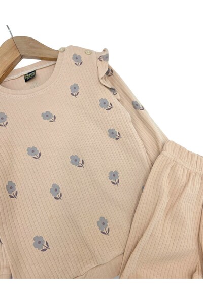 Egelite Baby Girl Body Floral Printed, Twill Fabric, Seasonal 6-9-12-18-24 Months Daily 2-Piece Bottom Top Set