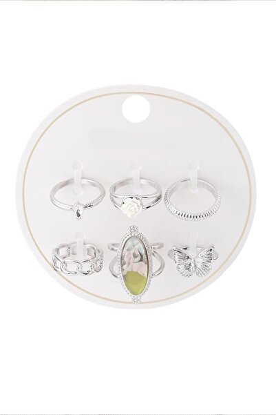 New Obsessions 6'lı Gümüş Kaplama Yüzük Seti