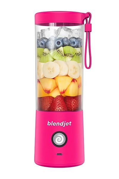 BLENDJET Portable Blender World Most Powerful Compact 16Oz Blender, 6 Stainless Steel Blades,-Pink