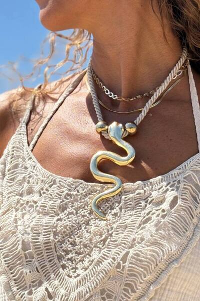 Güneşkızı Snake Object Design Necklace