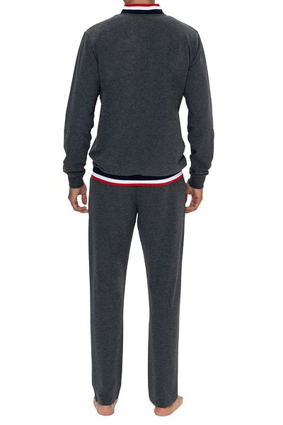 U.S. Polo Assn. Men's Long Sleeve Cotton Stand Collar Pajama Set