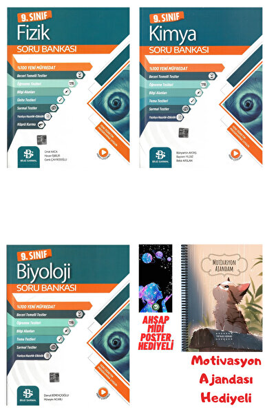 Bilgi Sarmal Yayınları 9.Sınıf Fizik-Kimya-Biyoloji Soru Bankası ve Motivasyo...