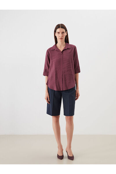 LC Waikiki New Season Shirt Collar Modal Blend Blouse - S5Ql40Z8