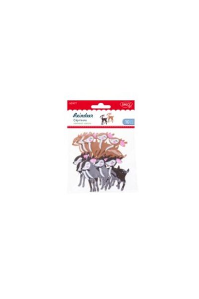 daço Craft Accessory Deer, Color Brown/Grey, Material Foam, 10 pcs/Set, Dimension 6.3cm