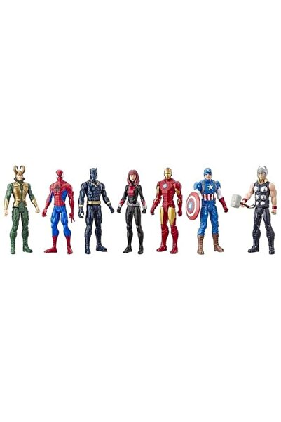 Hasbro Set 7 Figurines Marvel Avengers, Hasbro, 30 cm, Multicolor