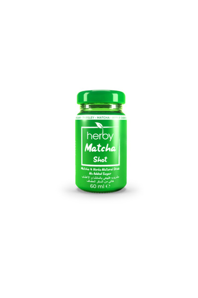 Herby Matcha Shot Herbal Drink, No Added Sugar - 3 x 60ml Packets