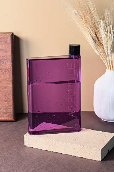 Poomy A5 430ml Bottle Motivasyonel Su Matarası Notebook Sporcu Suluk Su Şişesi