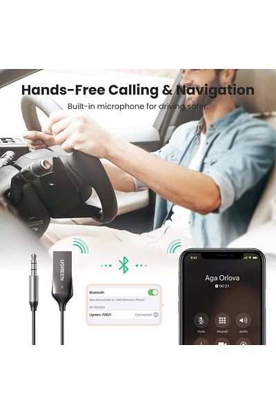 Ugreen Wireless Bluetooth Audio Receiver and Music Adapter for Car USB from