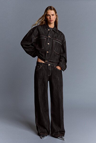 Bershka Jacquard boyfriend jeans